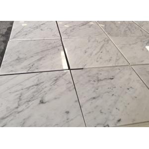 Customized White Carrara Marble Natural Stone Tiles Polished Surface