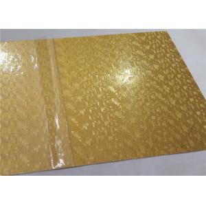 Gold Mirror Embossed Aluminum Sheet , Embossed Aluminum Panels Construction