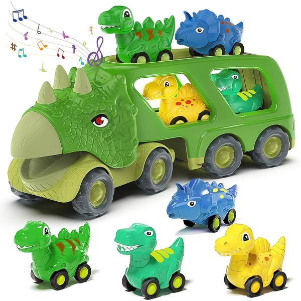 18M Kids Toddler Friction Power Dino Car Toy Perfect Christmas Birthday Surprise Gift