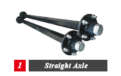3500lb Max Payload Boat Trailer Axles And Hubs Made Of Durable Carbon Steel Material