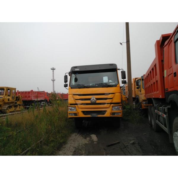 Howo 336 Sinotruck Dump Truck 10 Wheel With High Bumper Yellow Color