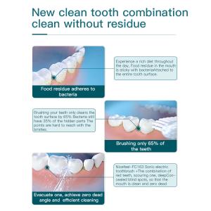 Combo Electric Toothbrush IPX4 Countertop Water Flosser Teeth Whitening 600ml