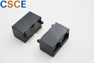 Vertical Entry 1 * 2 RJ45 Modular Jack Phosphor Bronze Contact Material Diameter