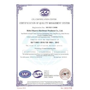 Cangzhou G&L Hardware Industries Co.,Ltd. Certifications