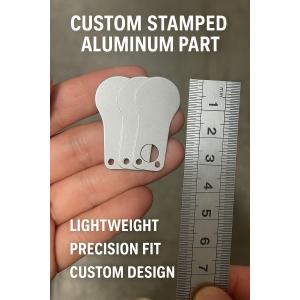 High-Precision Custom Stamped Aluminum Parts – Water-Drop Shaped Mounting