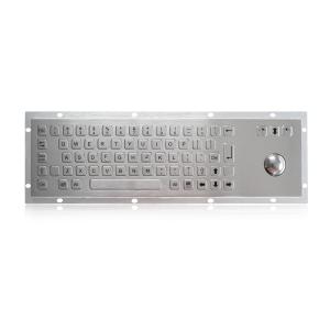 IP65 Static Rated Industrial Stainless Steel Keyboard With Mechanical Trackball