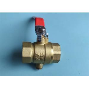 Leakproof Lockable Brass Ball Valve , PTFE Ring Threaded Ball Valve