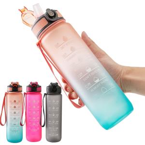 Custom Logo Gallon Motivational Water Bottle With Straw PCTG