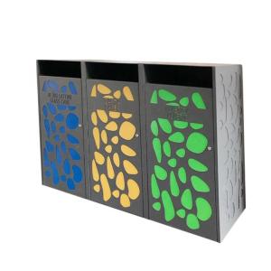 Modern 1800L*600W*1250H Mm Multi Compartment Trash Can