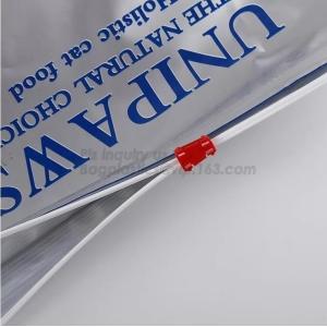 Shiny Glossy 10kg Pet Food Packaging Bag For Dog Food Quad Seal Side Gusset Zip