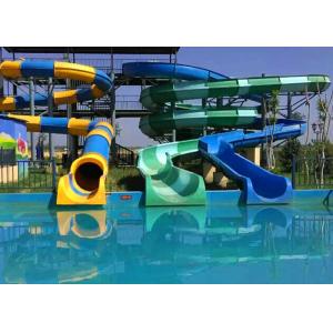 Water Park Spiral Water Slide Customized Colors For Water Sport Games