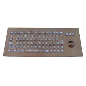 China Vandal Proof Backlit Industrial Keyboard With Trackball IP67 on sale