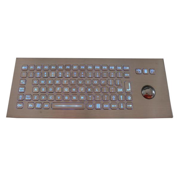Buy Vandal Proof Backlit Industrial Keyboard With Trackball IP67 at wholesale prices