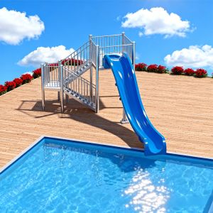 High-Speed Water Slide Fiberglass Material Residential Hotels Parks Swimming