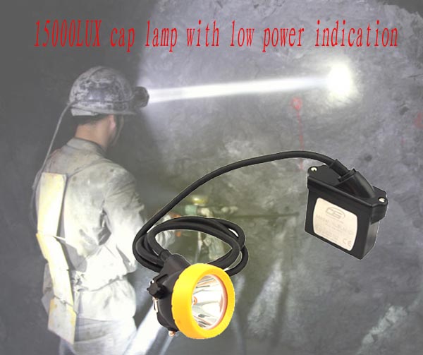 15000lux 6.6ah Li-Ion Battery Waterproof Led Industry Corded Mining Cap Lamp