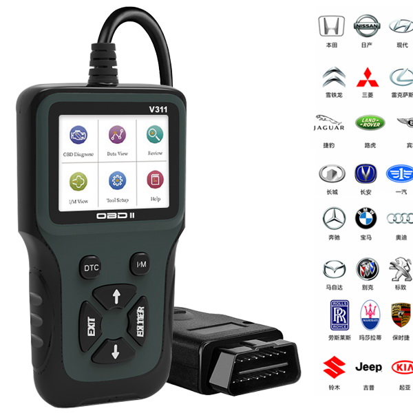 V311 OBDII Car code Scanner Engine Code Reader OBD2 coder Diagnostic Tool