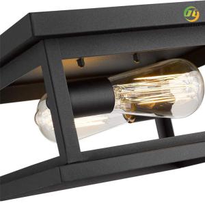 American Lamp Retro Industrial Style Edison Iron Bedroom Square Ceiling Lamp