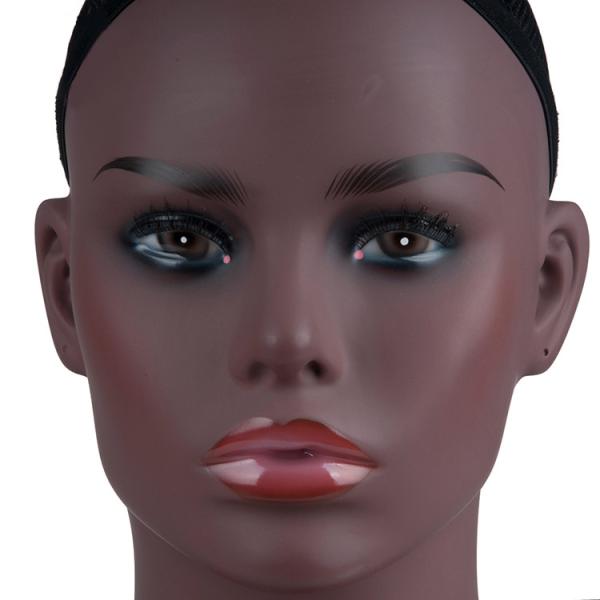 High quality PVC mannequin head with black mannequin head display dummy mannequin for female