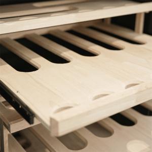 Sophisticated Design Lockable Red Solid Wood Wine Cooler Cabinet