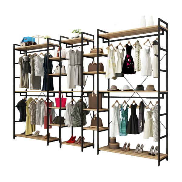 Commercial Metal Display Fixture Heavy Duty Retail Shelving Apparel Rack Display