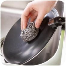 China Antibacterial Stainless Steel Scouring Pad , Oil Removing Metal Dish Scrubber on sale
