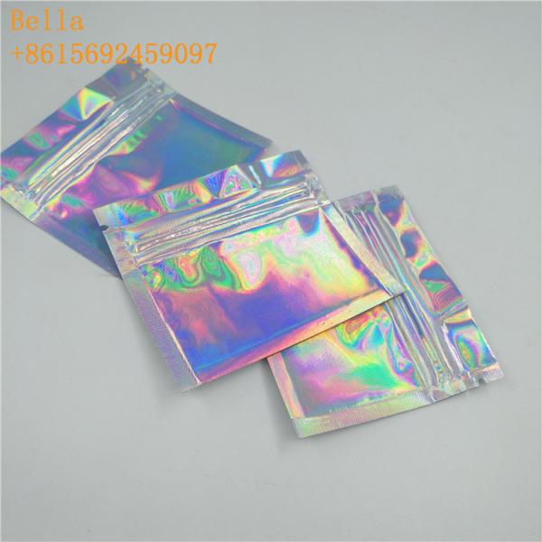 Three Side Seal Foil Pouch Packaging , Small Cosmetic Stand Up Bags With Zipper