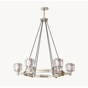 Hardwired Modern Linear Brass Ceiling Chandelier E12 / Candelabra Bulb Base