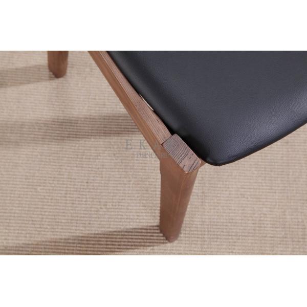 Modern Design Ash Wood Hotel Pu Leather Dining Room Chair