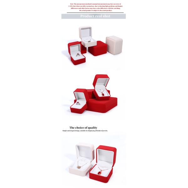 Custom Luxury Necklace Packaging Box in Red PU Leather with Velvet Lining and Contact Us