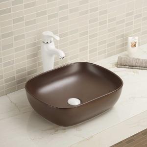500mm 600mm Rectangular Countertop Basin With Overflow