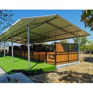 portable durable bamboo pine horse stall stables size 3.5m for horse