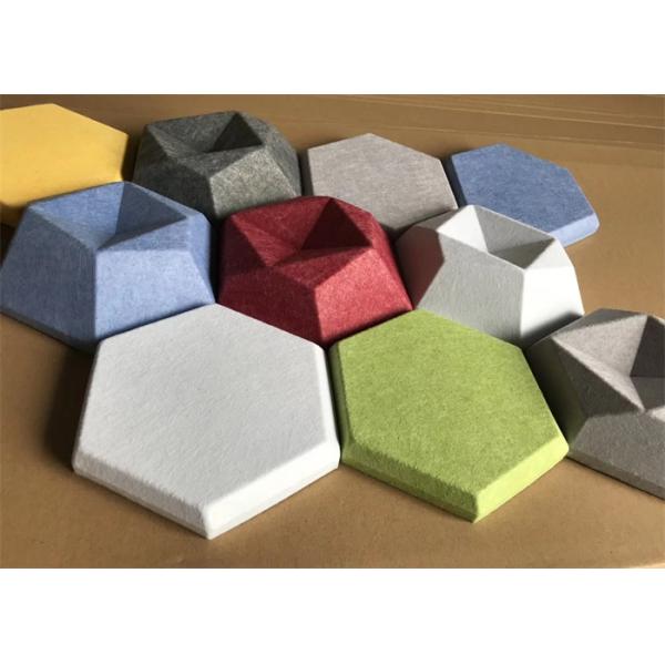 Decorative Sound Dampening Hexagonal Acoustic Panels 3d Music Studio 600mm * 600mm