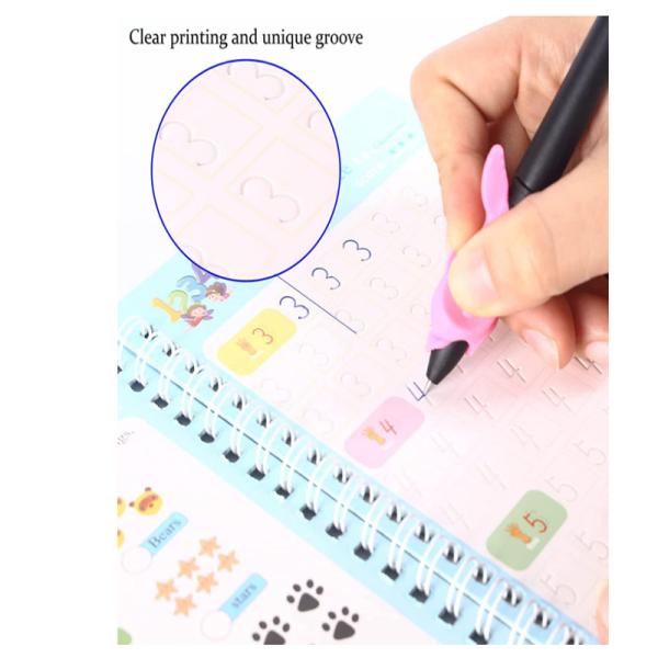 Education Genre Copybook Set 4 pcs Reusable Writing Tools for Children's Practice