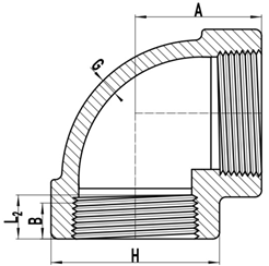 High Pressure Threaded 90° Elbow ASME B16.11 Stainless Steel Socket Weld Fittings