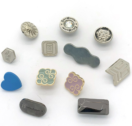 top grade 2023 zinc alloy round square gold plated button metal snap button sample free