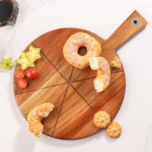 Kitchenware Round Pizza Paddle Acacia Wood Pizza Cutting Board
