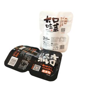 Custom printed stand up zip lock aluminum foil packaging bag