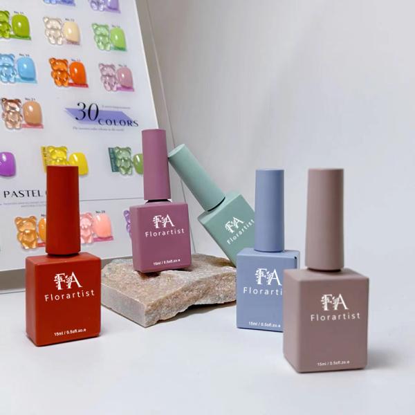 Custom Logo Nail Gel Polish Empty Bottle Rose Gold Nail Polish Bottles