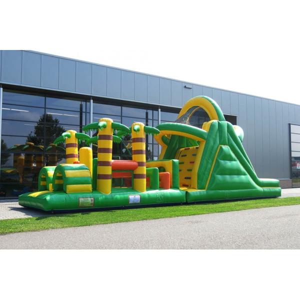 Buy Plato PVC Green Rent Inflatable Obstacle Course Backyard Inflatable Outdoor Play Equipment at wholesale prices