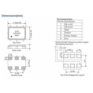 SMD 7050 LVDS VCXO 50~700MHz High Frequency ±25ppm -40~+85