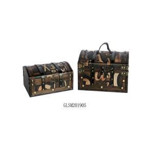 China 2 Set Plywood L30 Reclaimed Wood Storage Chest on sale