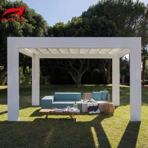 Outdoor 3x4m Louvered Motorized Aluminum Pergola White Waterproof Pergolaproof