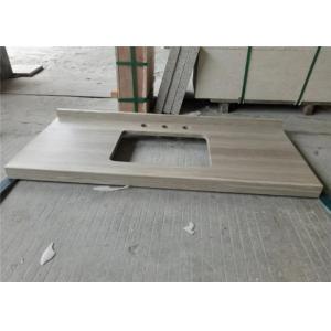 Wooden Marble Prefabricated Vanity Countertops Elegant Appearance For Hotel