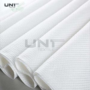 China Pearl Dot Pattern Spunlace Nonwoven Fabric Cross Lapping 10cm Width on sale