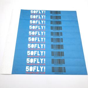 Custom Logo Sequential Numbering Tyvek Wristbands Swimming Pool Waterproof Ink