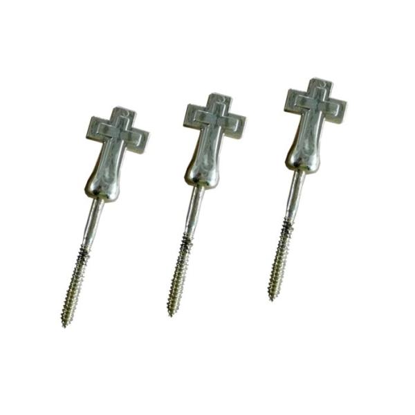 Cross Model Casket Hardware Wholesale Matching Bracket , Screw Coffin Fittings