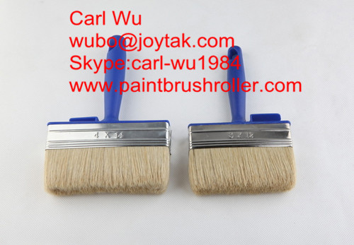 Natural pure bristle Chinese bristle synthetic mix shed fence paint brush wood handle plastic handle 5 inch WB-000