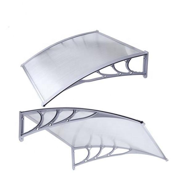 Buy Aluminium Profile Connecting Parts 600*600mm Grey Polycarbonate Canopy at wholesale prices