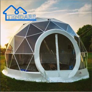 PVC Coated Large Commercial Dome Tent With Transparency White Color Dome style