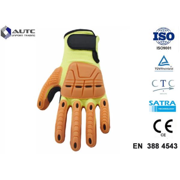 Buy Two Layer Half Leather PPE Safety Gloves fire resistance at wholesale prices